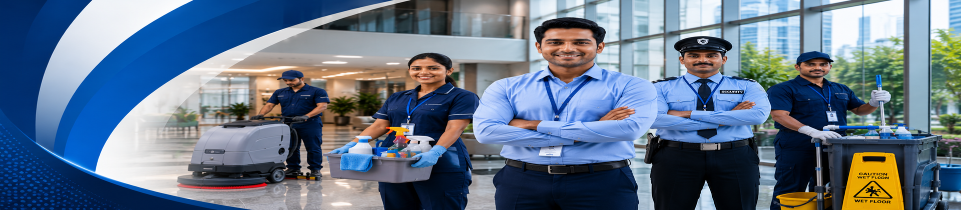 Facility service team planning maintenance work